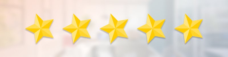 5 yellow stars in a row